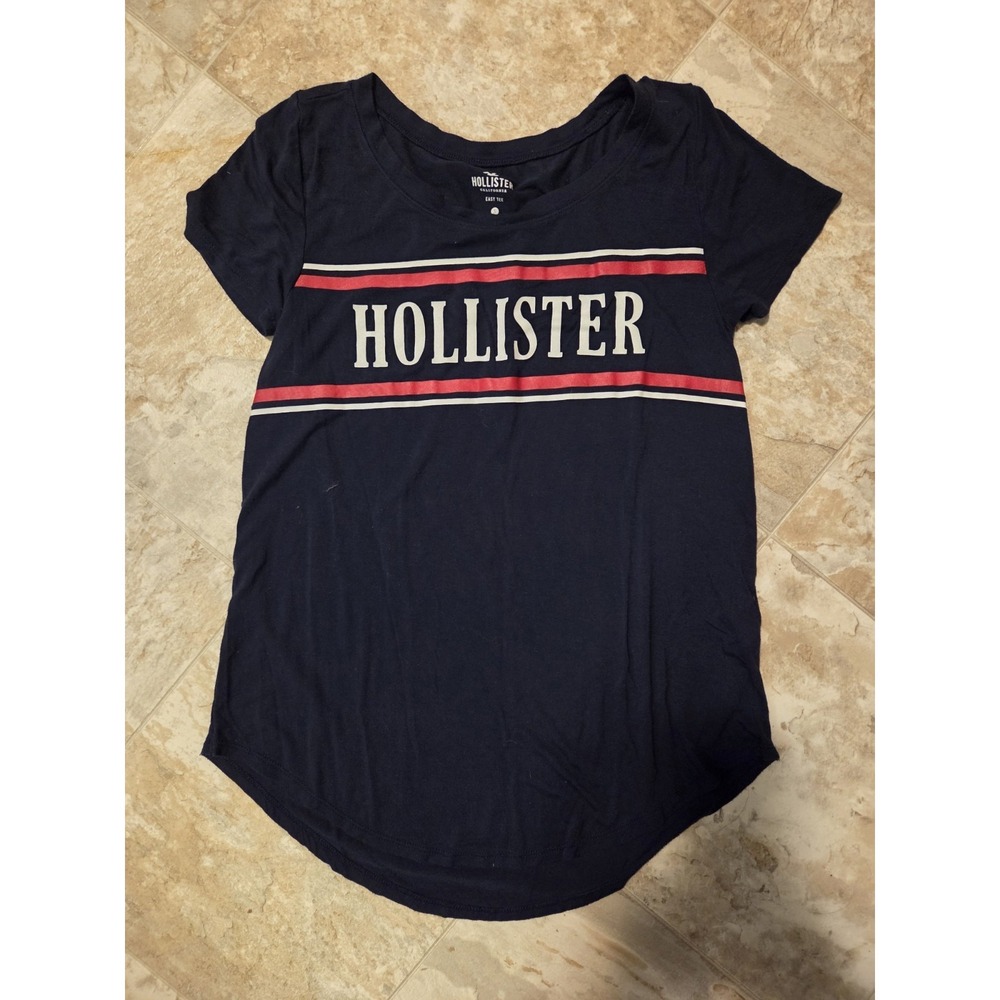 Hollister Navy Blue Easy Tee Womens Size‎ S